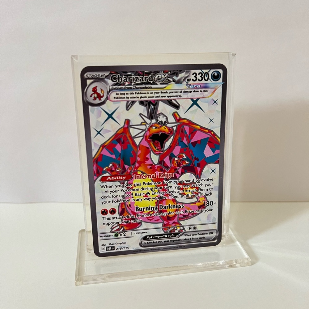 Pokemon Charizard EX 215/197  METAL GOLD CARD Collectible/Gift/Display/ Fan Art - Picture 3 of 3